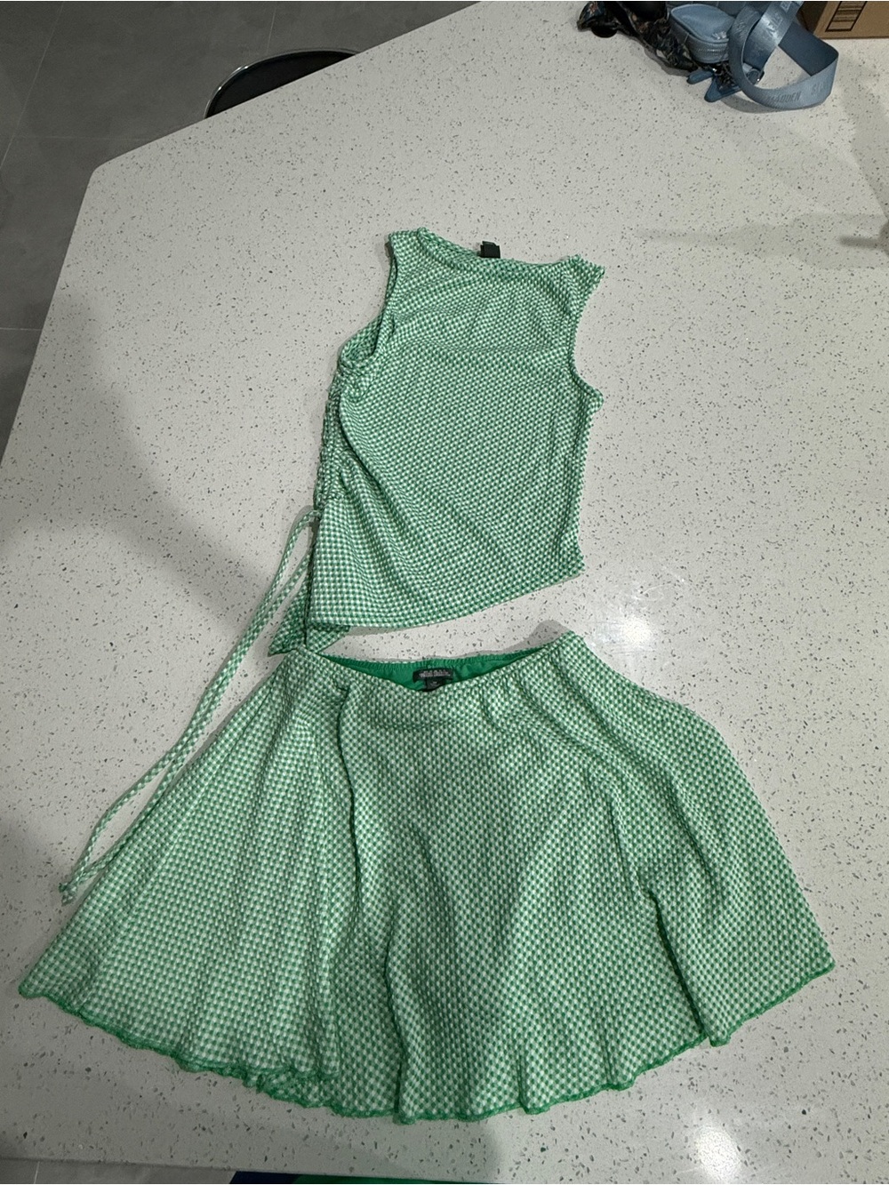 wild fable Green Textured Knit Two-Piece Set